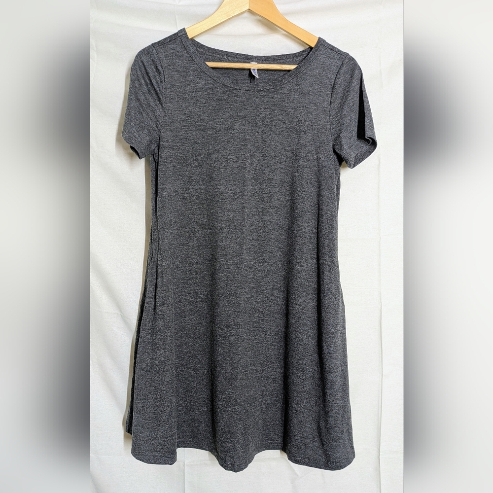 Gray Short Sleeve Dress